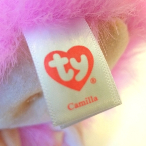 NWT Ty Beanie Boo's Camilla The Pink Poodle Glitter 2020 - Picture 6 of 9